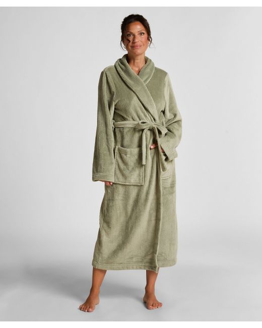 Hunkemöller Green Fleece-Bademantel