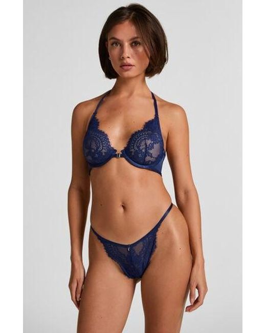 Hunkemöller Blue Mabel High Leg String