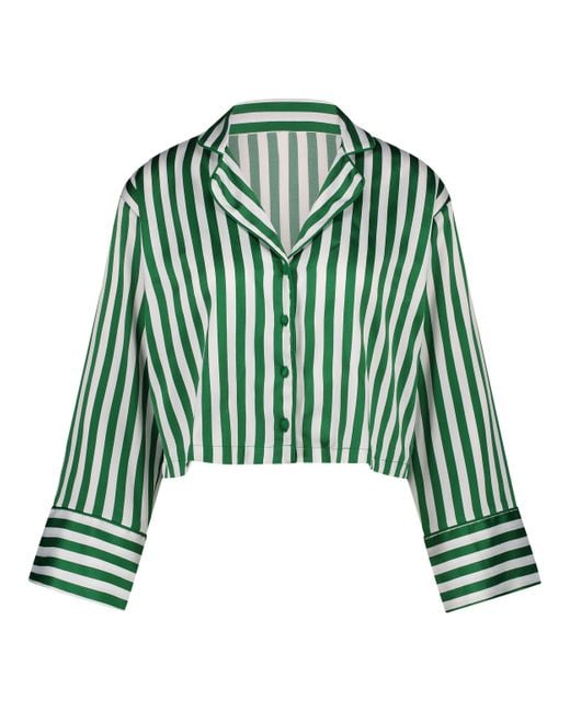 Hunkemöller Green Satin Long-sleeved Jacket