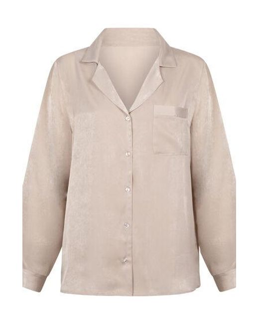 Hunkemöller Gray Satin Long-Sleeved Jacket