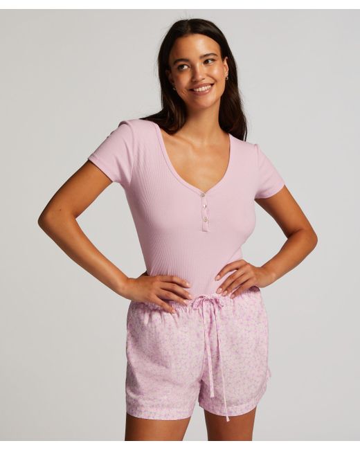 Pantalón corto de pijama Hunkemöller de color Pink