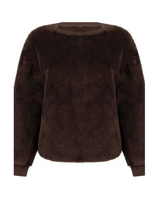 Hunkemöller Brown Longsleeved Top Fluffy Fleece