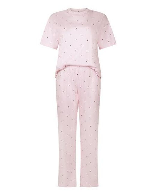 Hunkemöller Pink Pyjama Set Cotton Print