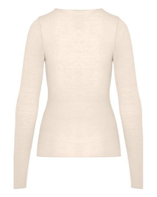Hunkemöller Natural Super Soft Lace V-Neck Shirt With Cashmere