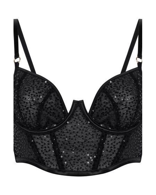 Hunkemöller Black Elle Non-Padded Underwired Longline Bra