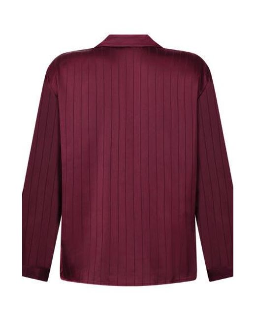 Hunkemöller Red Satin Pinstripe Jacket