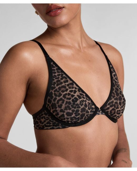 Sujetador con aros no preformado Tara de leopardo Hunkemöller de color Black