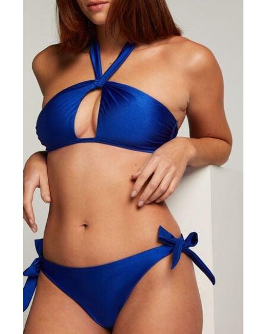 Hunkemöller Blue Bari Cheeky Tanga Bikini Bottoms