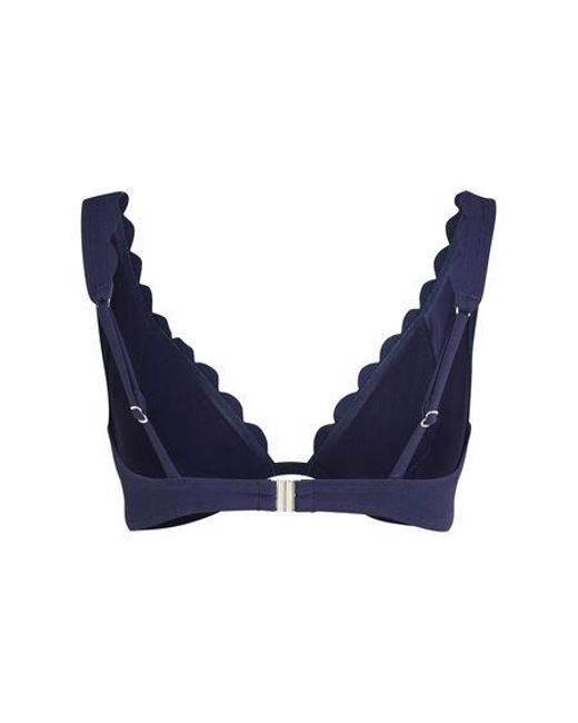 Hunkemöller Niet-voorgevormde Beugel Bikinitop Scallop in het Blue