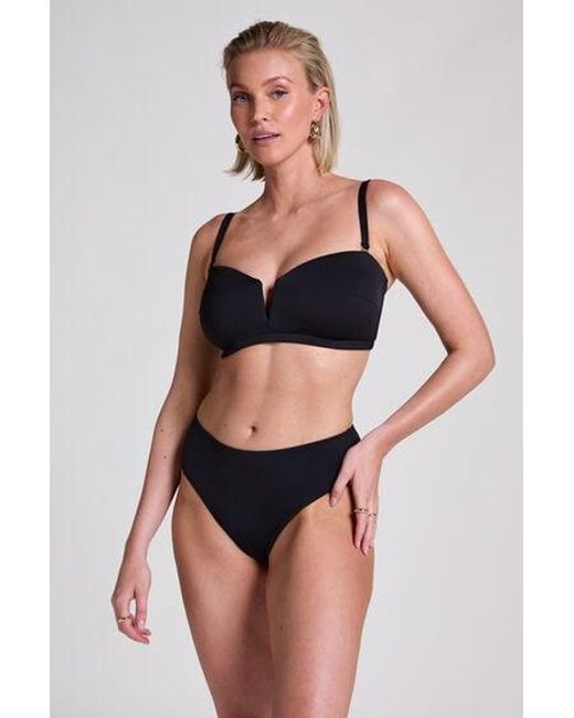 Hunkemöller Black Neoprene Rio Bikinibottom