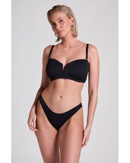 Hunkemöller Black Neoprene Highleg Bikinibottom