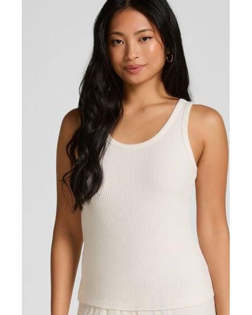 Hunkemöller Natural Singlet Brushed Jersey Rib
