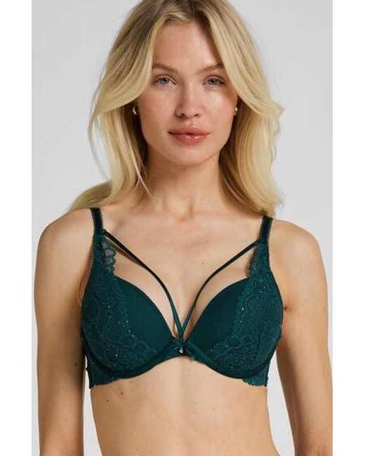 Hunkemöller Green Isadora Padded Underwired Push-Up Bra