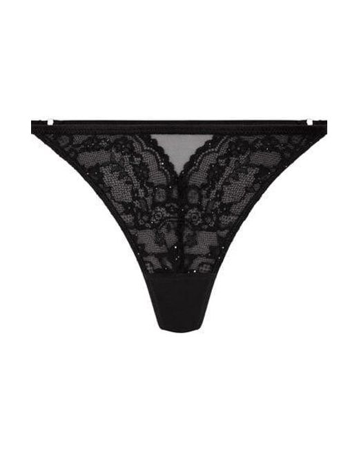 Hunkemöller Black Sabrina Highleg Thong