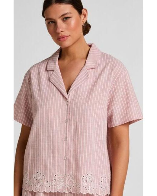 Hunkemöller Pink Striped Pyjama Short