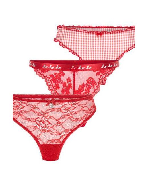 Hunkemöller Red Christmas Thong Giftset