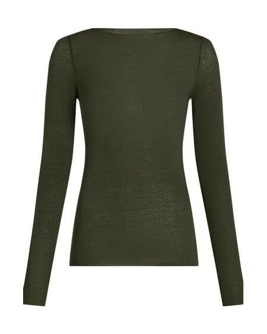 Hunkemöller Green Super Soft Boatneck Shirt With Cashmere