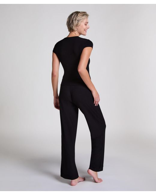 Hunkemöller Blue Essential-Hose gerippt