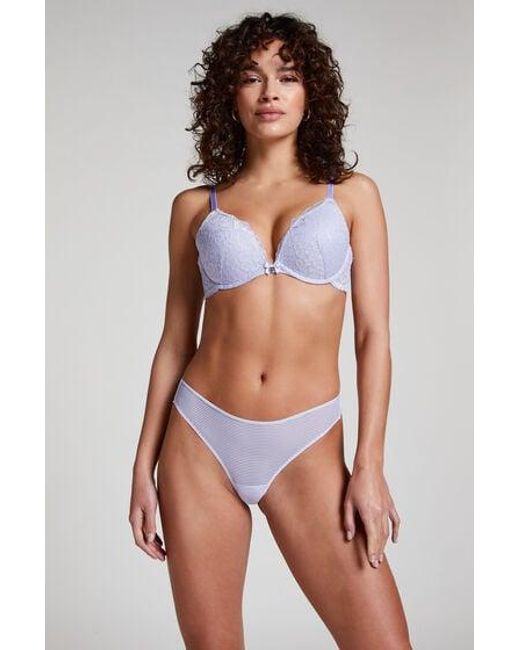 Hunkemöller Purple Invisible Thong Stripe Mesh