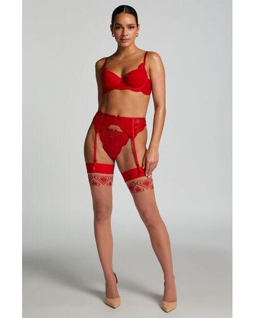 Hunkemöller Red 15 Denier Heart Stockings