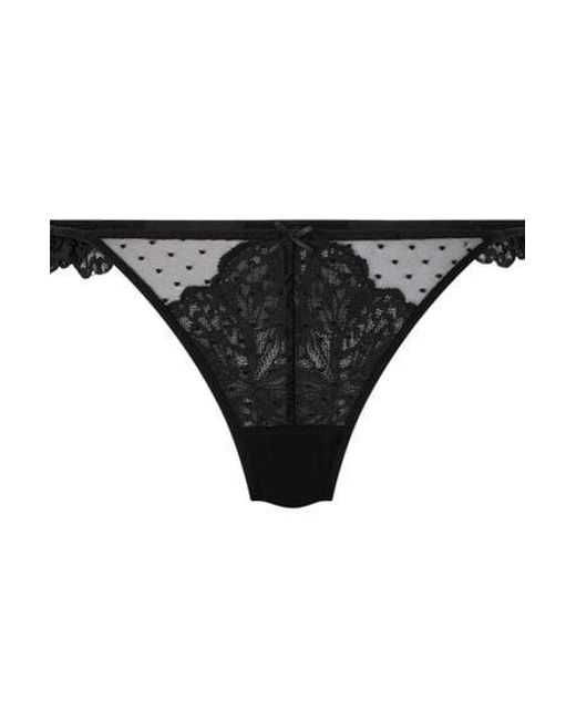 Hunkemöller Black Posie Thong