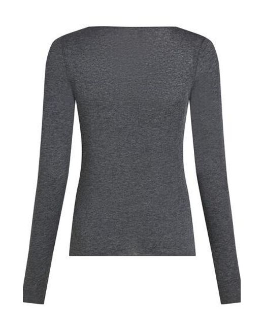 Hunkemöller Gray Super Soft Boatneck Shirt With Cashmere