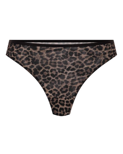 Hunkem ller Highleg String Tara Leopard In Brown Lyst UK hunkem-ller-highleg-string-tara-leopard-in-brown-lyst-uk