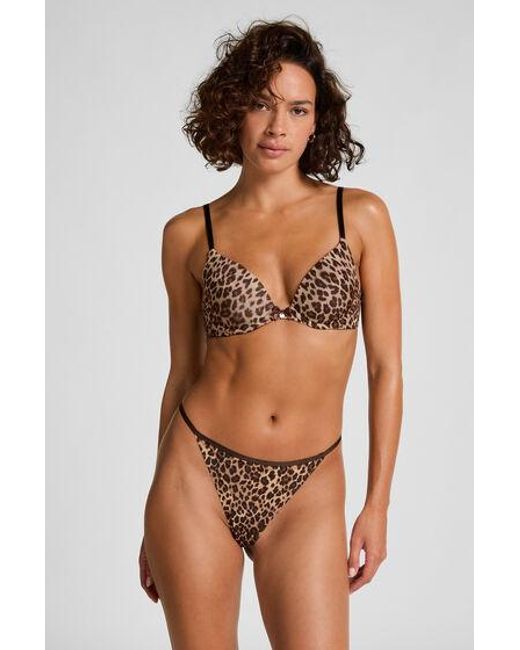 Hunkemöller Brown Seamless Thong