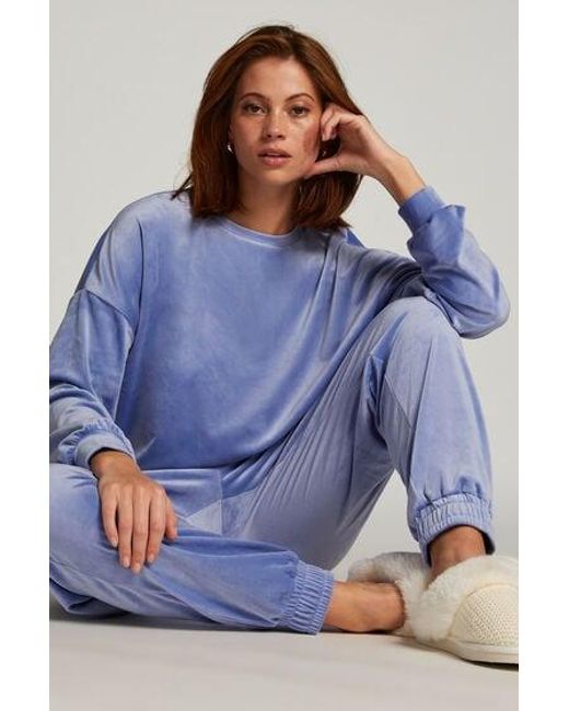 Hunkemöller Blue Velours Top
