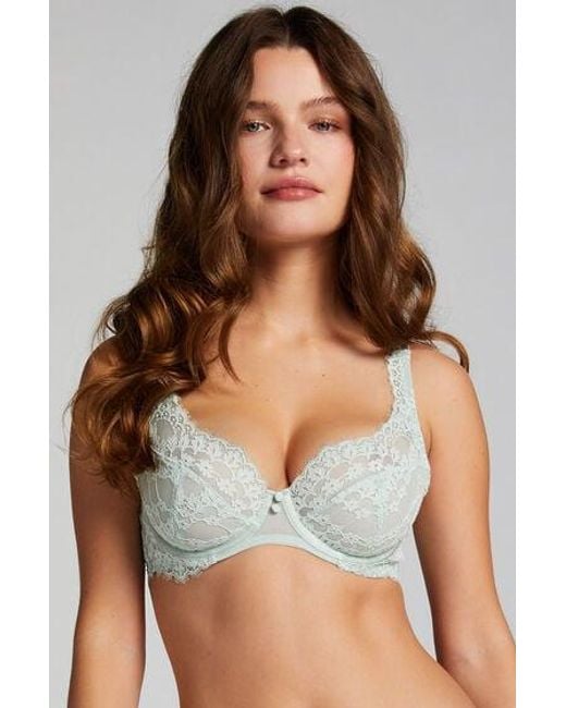 Hunkemöller Green Daisy Non-Padded Underwired Bra