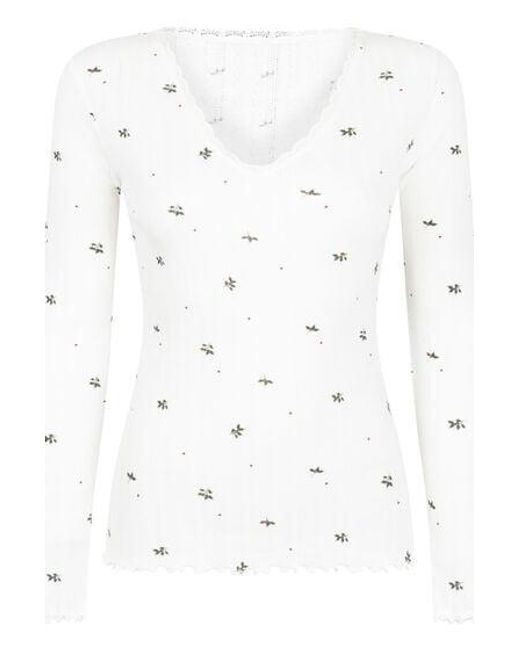 Hunkemöller White Pointelle Pyjama Top