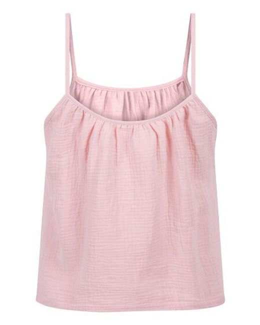 Hunkemöller Mousseline Cami in het Pink