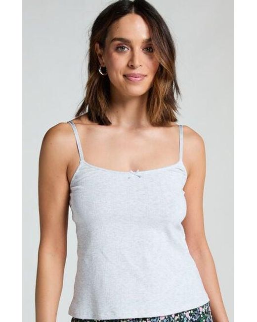 Hunkemöller White Pointelle Pyjama Top