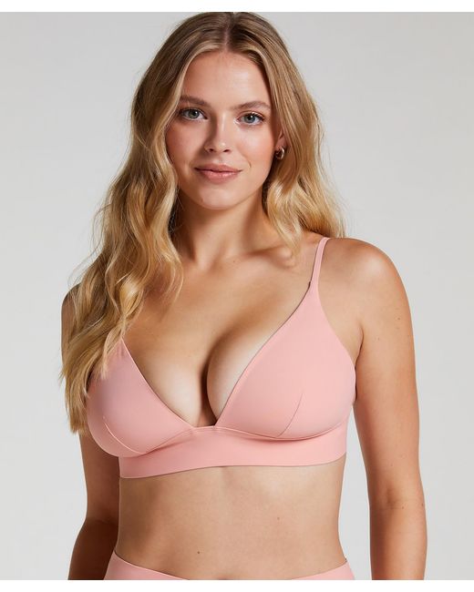 Triangular Bralette Smooth Hunkemöller de color Brown