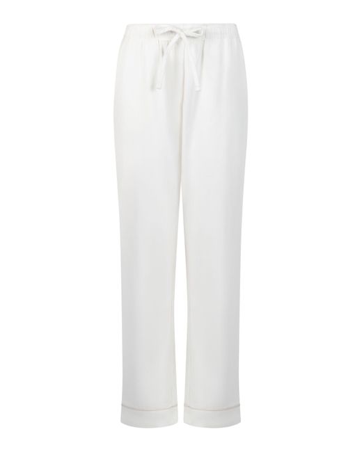 Hunkemöller Pyjamabroek Flannel in het White