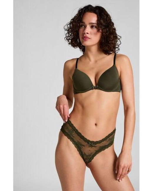 Hunkemöller Brown V-Shape Mesh Brazilian