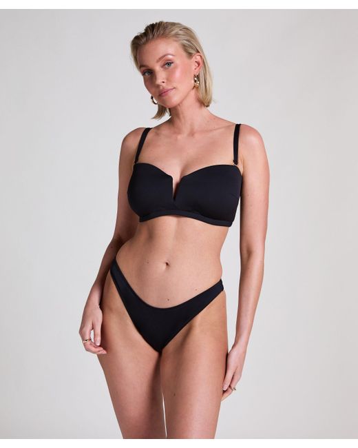 Hunkemöller Black Neopren-Bikiniunterteil mit hohem Beinausschnitt