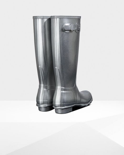 silver hunter boots