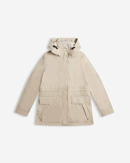 HUNTER Lightweight Waterproof Rain Jacket in White Lyst