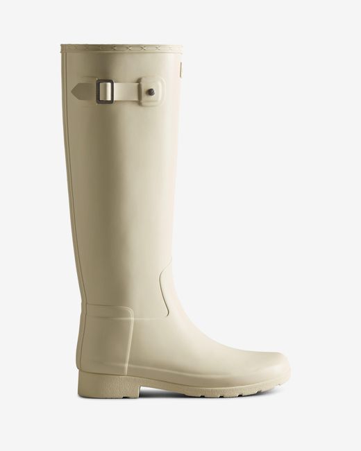 HUNTER Refined Slim Fit Tall Wellington Boots in White | Lyst