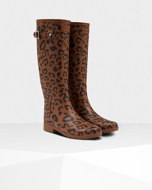 cheetah print hunter rain boots