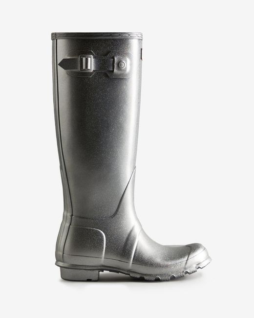 Silver glitter hunter boots Clearance
