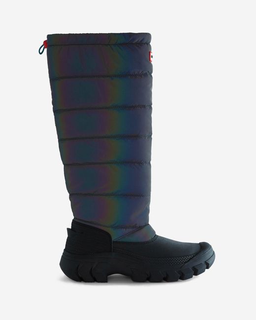 HUNTER Synthetic Intrepid Insulated Tall Nebula Snow Boots in Blue Lyst