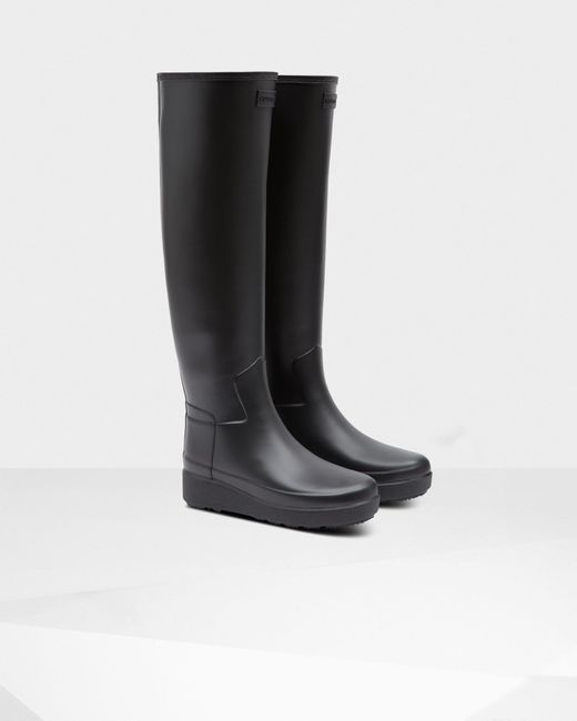 refined creeper over the knee rain boot