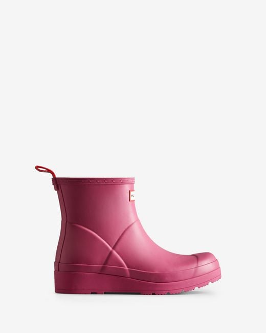 HUNTER Rubber Play Short Rain Boots in Pink Lyst