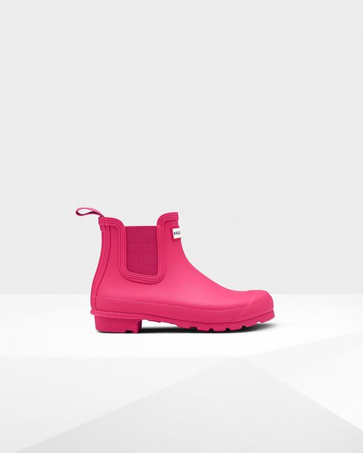 HUNTER Women's Original Chelsea Boots in Pink | Lyst Australia