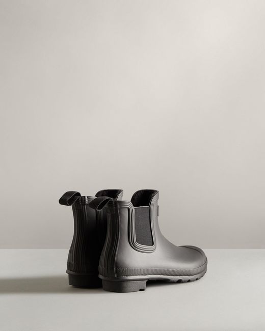 HUNTER Fleece Insulated Chelsea Boots in Black - Lyst