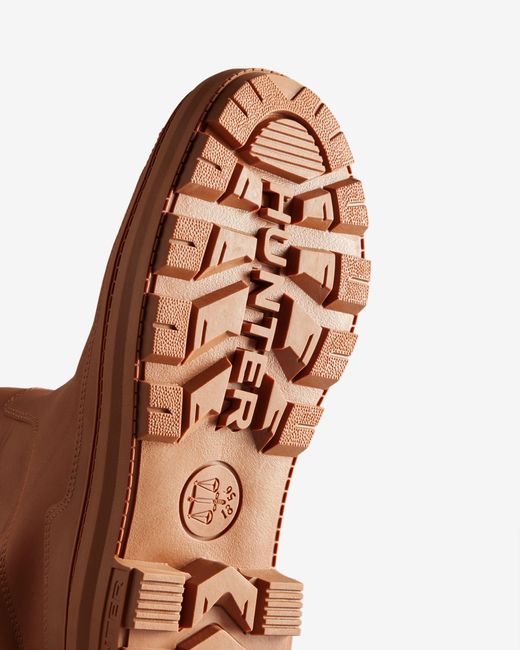 HUNTER Leather Killing Eve Tall Chasing Boots in Brown Lyst