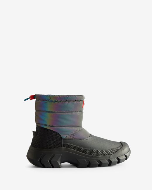HUNTER Intrepid Insulated Short Nebula Snow Boots in Blue Lyst