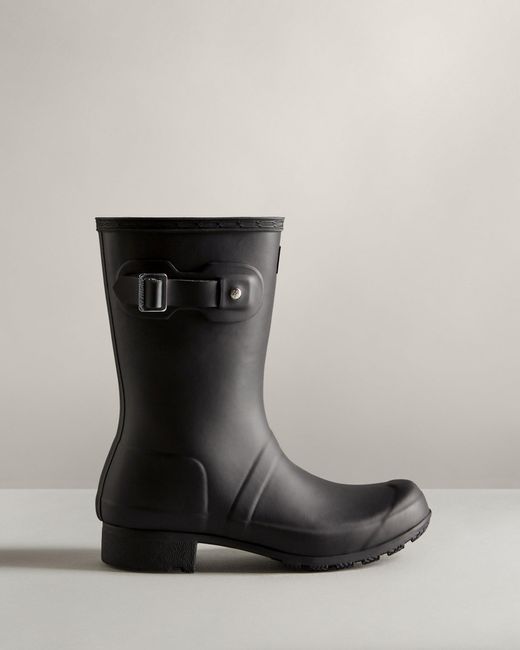 black short rubber boots